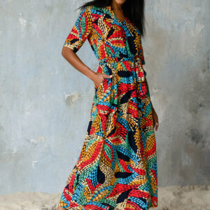 Платье домашнее женское с поясом Dominica